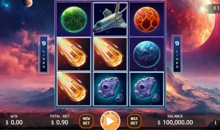 Giao diện chơi Nổ Hũ Vũ Trụ tại 8KBet